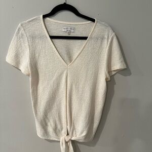 Madewell tie front tee